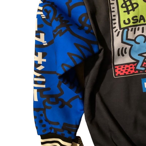 NWT Keith haring members only AOP Andy muse men’s multi color AOP hoodie men’s L - Picture 9 of 12